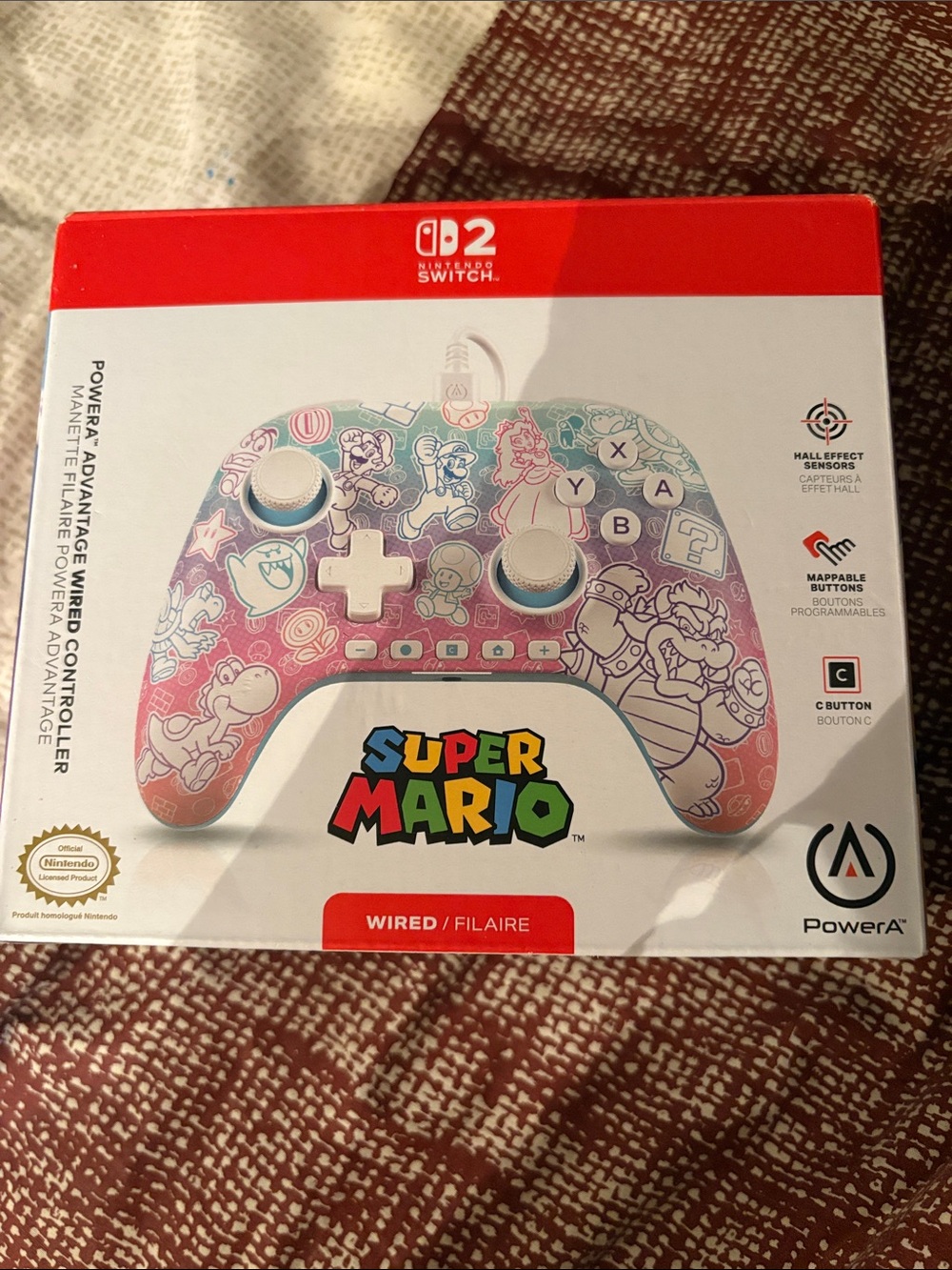 POWERA: Nintendo Switch 2 Wired Controller - Super Mario